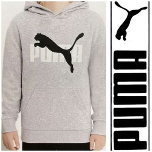 PUMA - 🎉HP🎉Youth Sz L (14-16) French Terry Puma Cat Logo Hoodie/GrayUnisex/NWT!